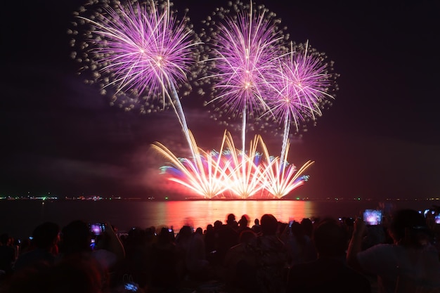 Fajerwerki rozświetlają niebo na Festiwalu Fajerwerków