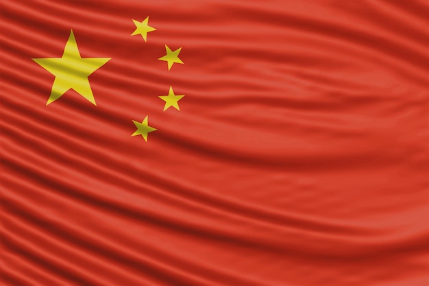 Fala flagi Chin z bliska, tło flagi narodowej