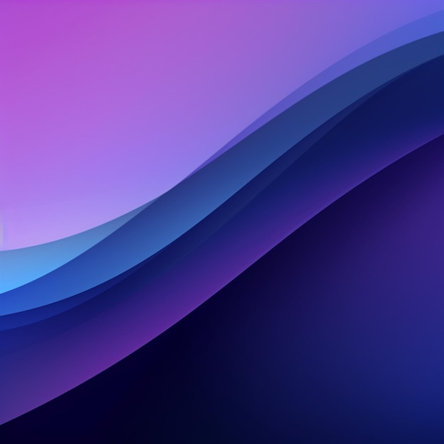 Fala gradientowa jasno niebieski fioletowy abstrakcyjne tło AI Generowana sztuka