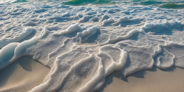 Fala myje się w piasku na plaży