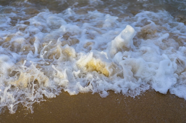 Zdjęcie fala na piaszczystej plaży w wakacje wakacje