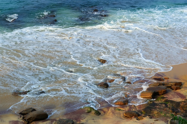 Fala oceanu na piaszczystej plaży