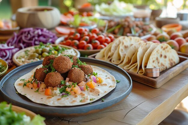 Zdjęcie falafel diy iftar bar