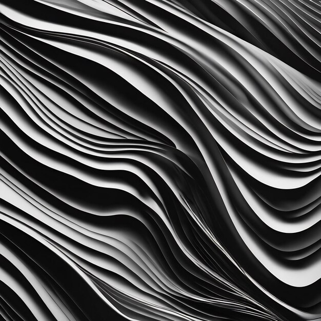 Falające linie tła czarno-białe abstrakcyjne tekstury
