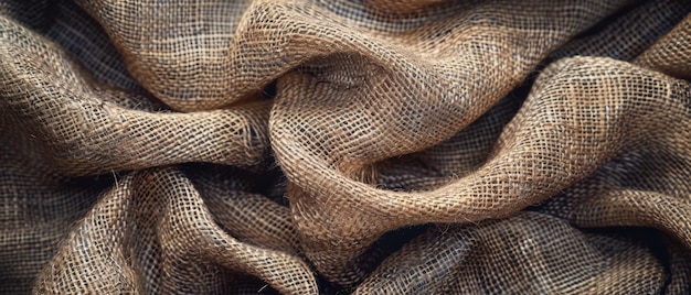 Fale naturalnej tkaniny z burlap pięknie uchwycają dynamiczny ruch i teksturę idealne dla tła z organiczną esencją tło z tkaniny z Burlap