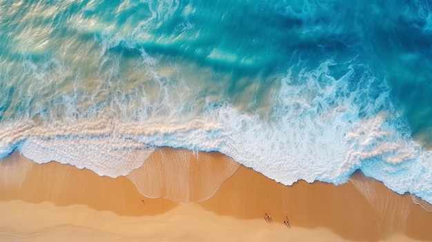 Fale oceanu na plaży jako tło