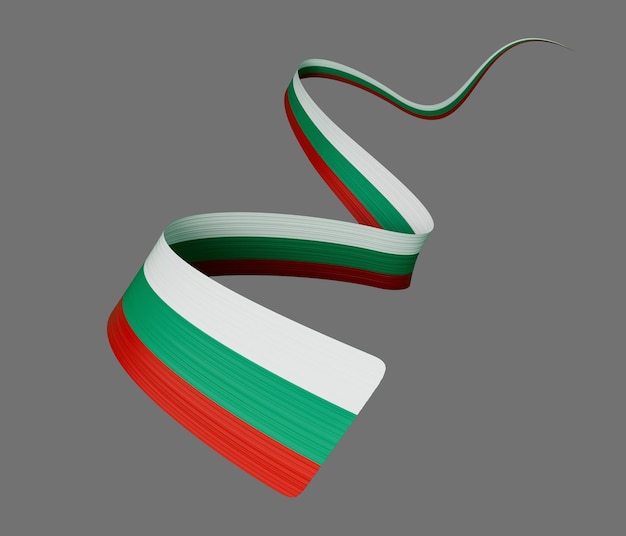 Faliste tło flagi kraju Bułgarii na dzień niepodległości ilustracja 3d