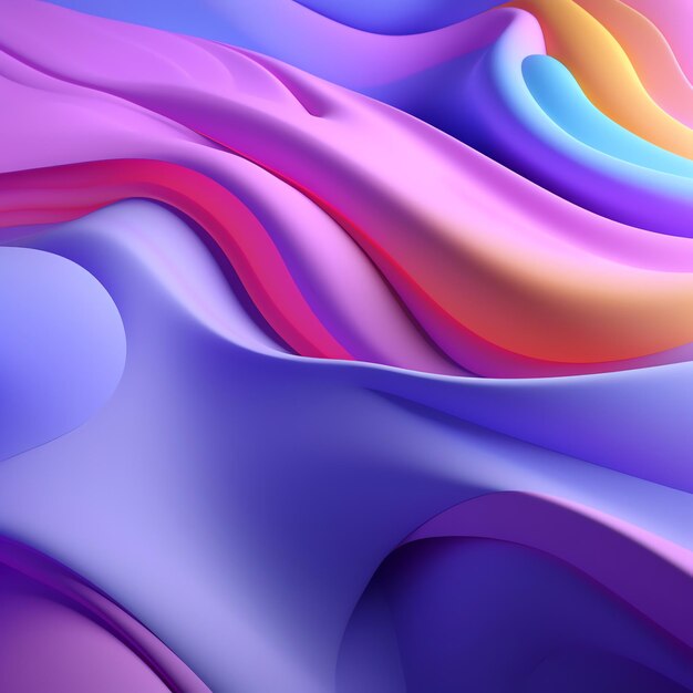 Faliste wiruje 3d kolorowy abstrakcjonistyczny tło