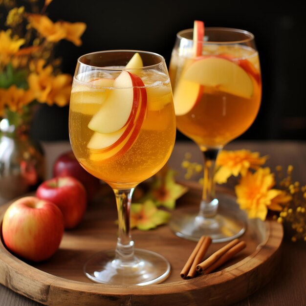 Fall Bliss Sparkling Apple Cider Sangria