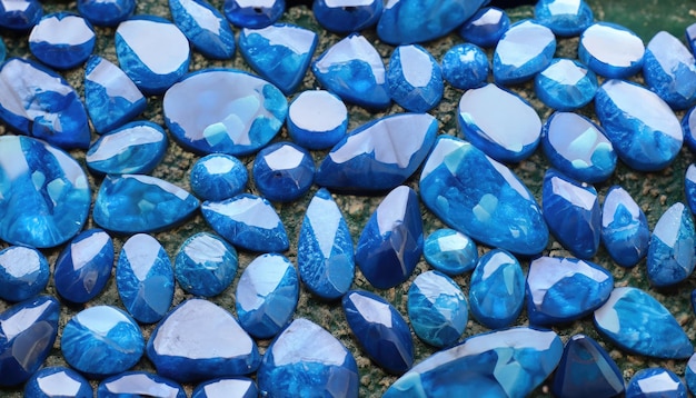 Fałszywy wzór niebieskiego kamienia szlachetnego do dekoracji ogrodu