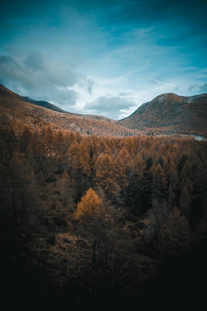 Fantastyczny widok na jezioro mortirolo, niedaleko brescia