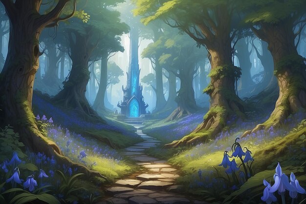 Fantasy Board Game Concept Bluebell Realm Adventure (koncepcja gry planszowej Bluebell Kingdom Adventure)