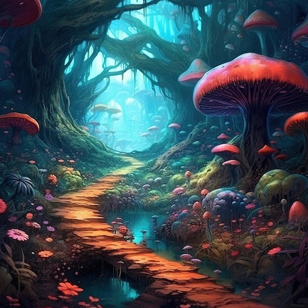 fantasy forest ai generative