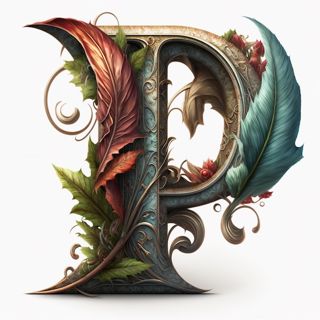 Fantasy Monogram litera P