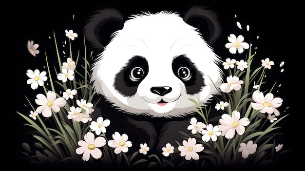 Zdjęcie fantazyjna ilustracja pandy stworzona przez ai