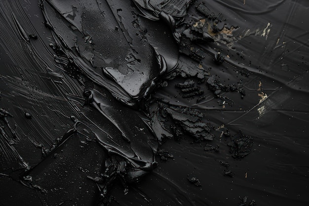 Zdjęcie farba czarna na czarnym tle w kolorze wodnym
