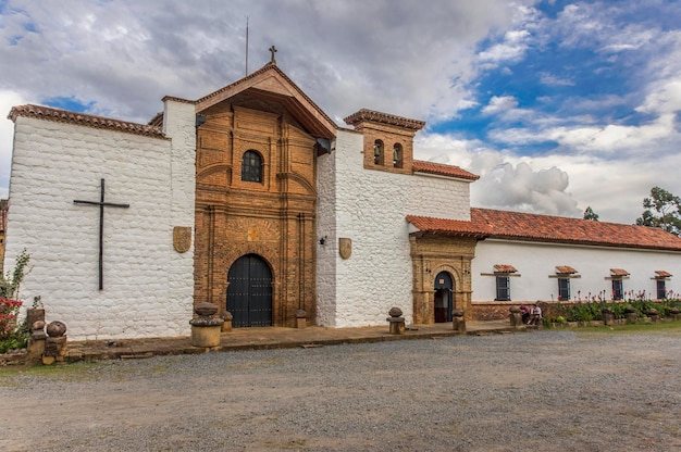 Fasada Starego Klasztoru Kolonialnego W Villa De Leyva, Kolumbia