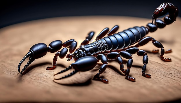 Zdjęcie fascynujący 16k scorpion insect view szczegółowe makro zoom z kopiowaniem przestrzeni