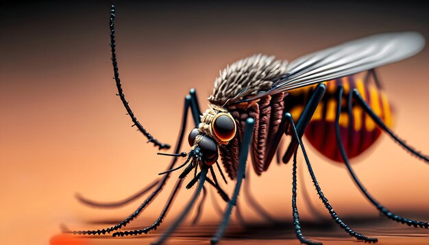 Fascynujący widok 16k komarów w fascynującej przestrzeni kopiowania