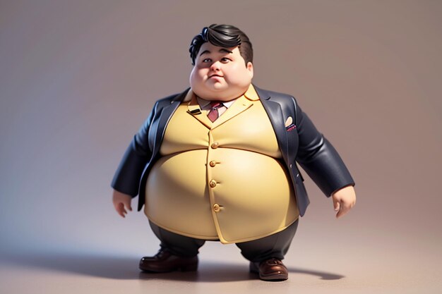 Fat Boy Styling postaci z kreskówek Styl anime Styl tłusta tapeta model tła Rendering postaci