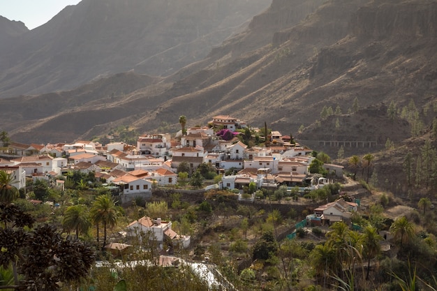 Fataga, górska wioska na Gran Canarii, Wyspy Kanaryjskie, Hiszpania