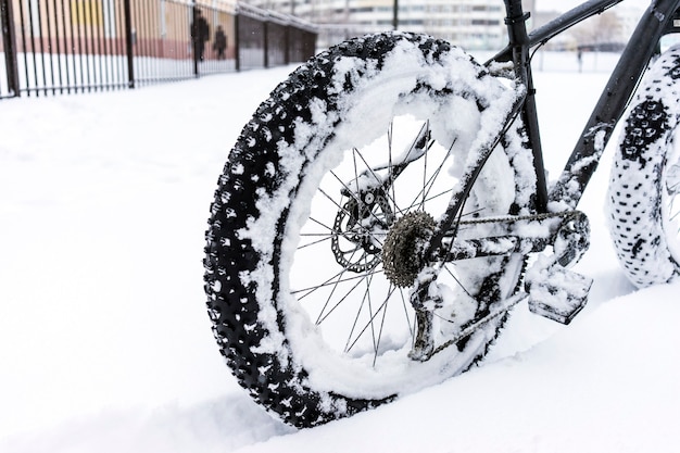 Zdjęcie fatbike na śniegu