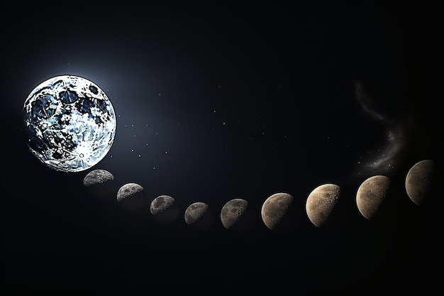 Zdjęcie fazy księżyca w edukacji naukowej