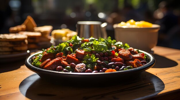 Feijoada w przyrodzie 039s Przyjmij doskonałą mieszankę jedzenia i krajobrazu