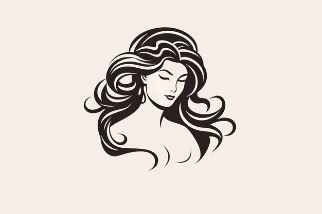 Feminine Line Art Grecka Kobieta Logo Element A Przyciągający 32 Wektorowy Projekt