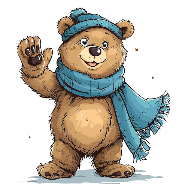Zdjęcie fendy bear, rysunek z kreskówki