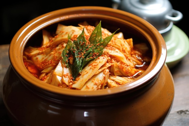 Fermentowanie kimchi w autentycznym koreańskim garnku ceramicznym