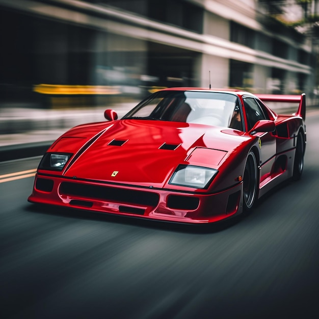 Ferrari F40 Supercar z lat osiemdziesiątych na zdjęciu w muzeum fabrycznym Casa Enzo Ferrari