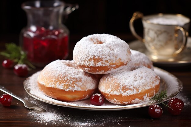 Zdjęcie festive delight gourmet sufganiyot magic