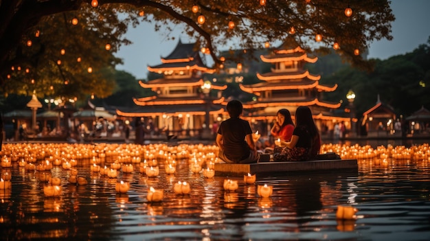 Festiwal Loy Krathong w Bangkoku, Tajlandia Jeden z najważniejszych festiwali w Tajlandii