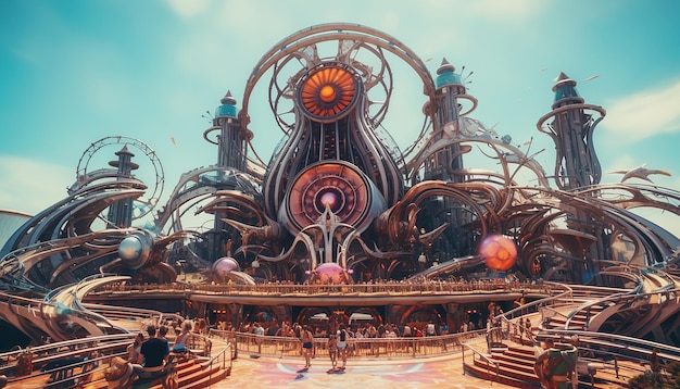 Festiwal muzyczny Tomorrowland na marsjańskiej scenie futurystycznej