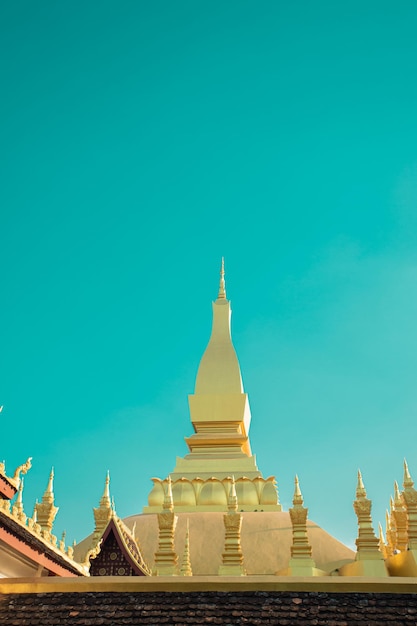 Festiwal Pha That Luang Vientiane Laos ThatLuang Złota Pagoda w Vientiane Lao To miejsce jest historią Laosu i Pha that Luang jest znane zagranicznym turystom