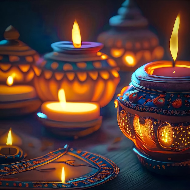 Festiwal symboli Diwali światła i prawdy