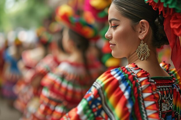 Zdjęcie fiesta żywy kolorowy cinco de mayo street festival