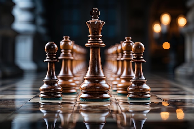 figurka szachowa na szachownicy
