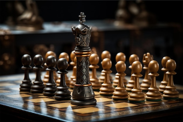 figurki szachowe na szachownicy