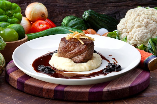 Filet mignon z puree