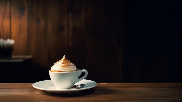 Filiżanka cappuccino Ilustracja AI Generative