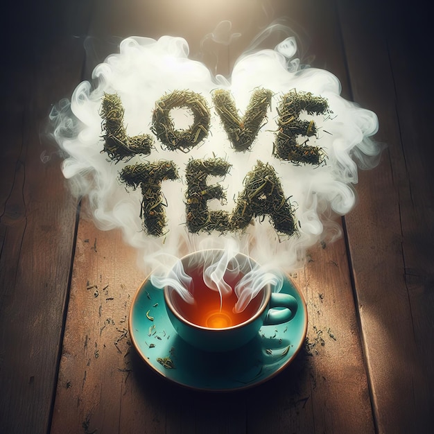 filiżanka herbaty parzona do filiżanki herbaty wygenerowanej przez Ai