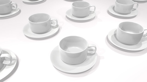 filiżanka kawy w tle renderowania 3d