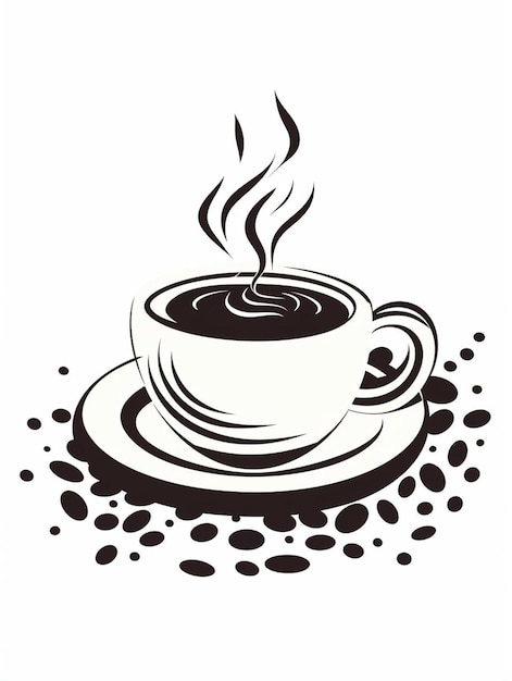 Zdjęcie filiżanka kawy z kawą w niej