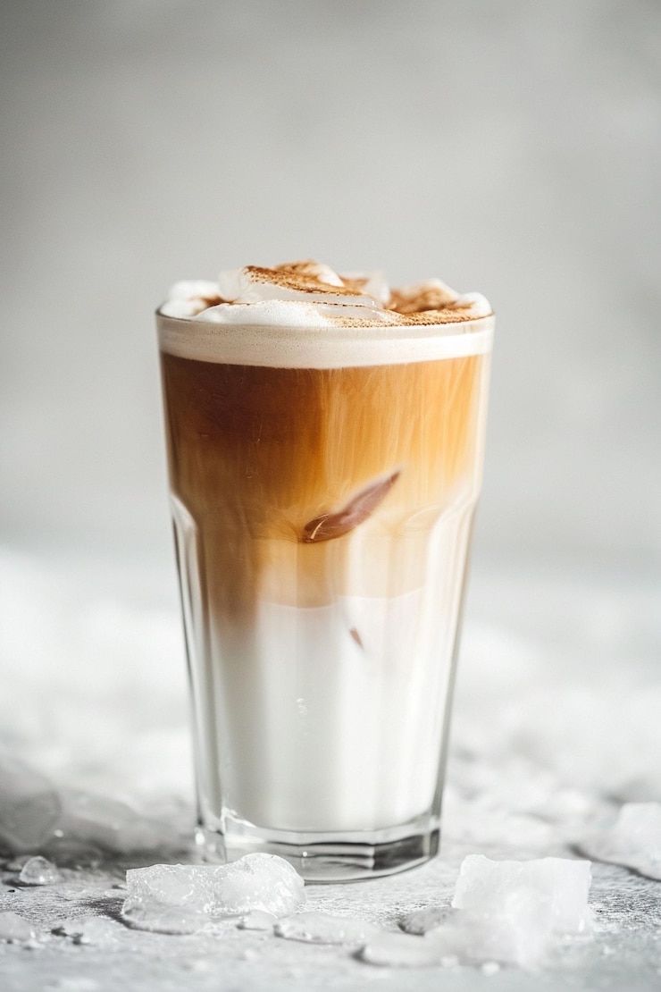 Zdjęcie filiżanka kawy z piankowym cappuccino