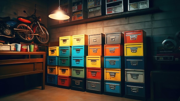 Filmowa podróż do garażu kolorowych pudełek