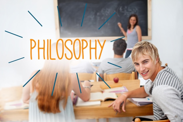 Filozofia słowa przeciwko studentom w klasie
