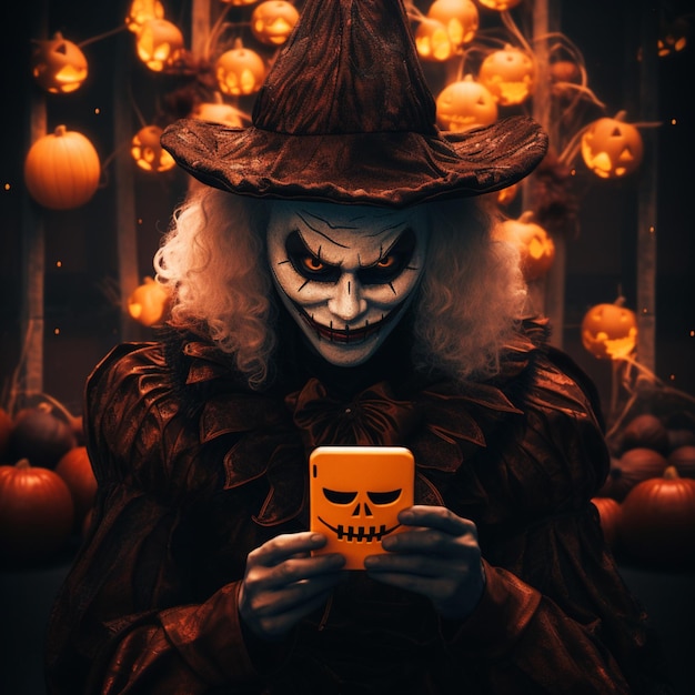 Filtr Halloween dla aplikacji sieci społecznościowej Instagram