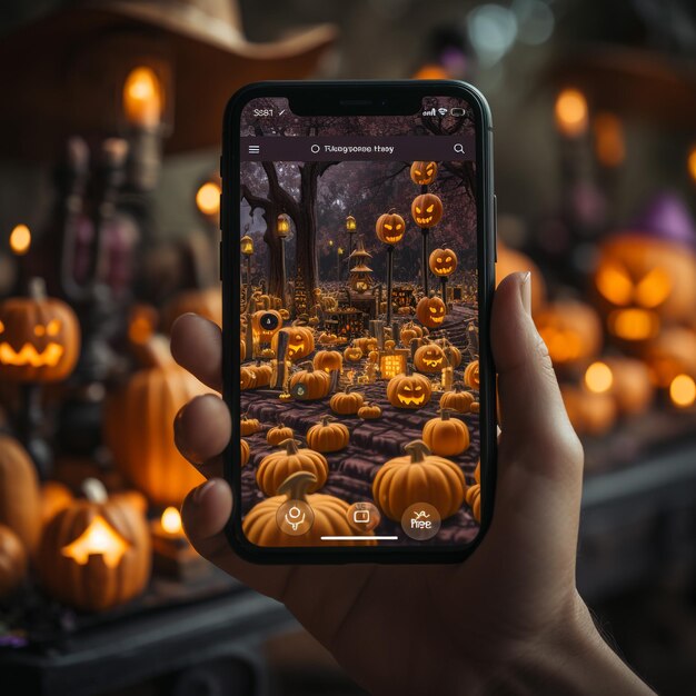 Filtr Halloween dla aplikacji społecznościowej Instagram